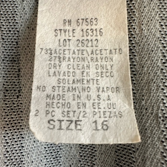 Vintage S.L. Fashions Gray Striped Suit Dress and Jacket Church Office 1980’s - Picture 4 of 9